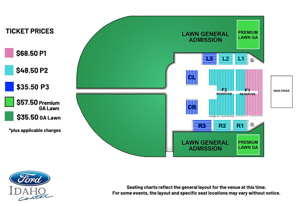 Seating Charts | Ford Idaho Center