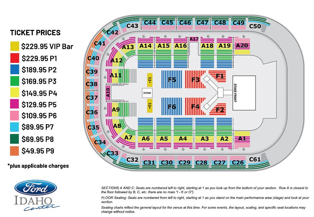 Seating Charts Ford Idaho Center