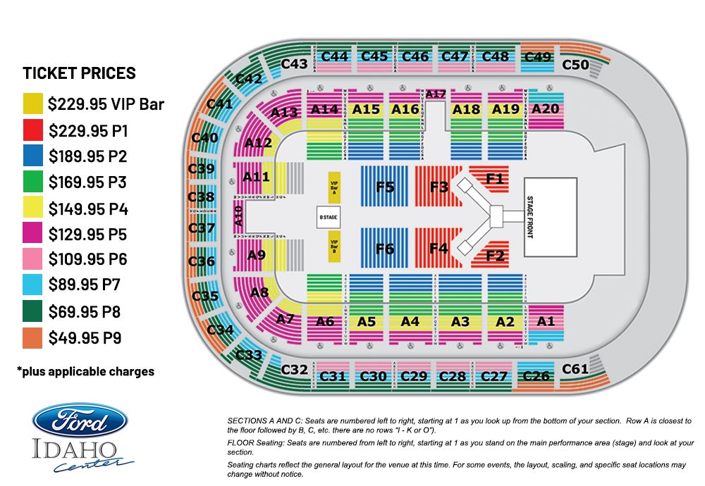 Seating Charts  Ford Idaho Center