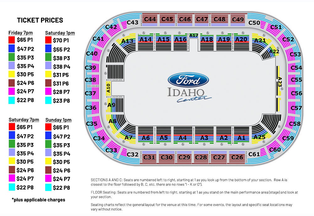 Ford Center Seating Chart Idaho Two Birds Home